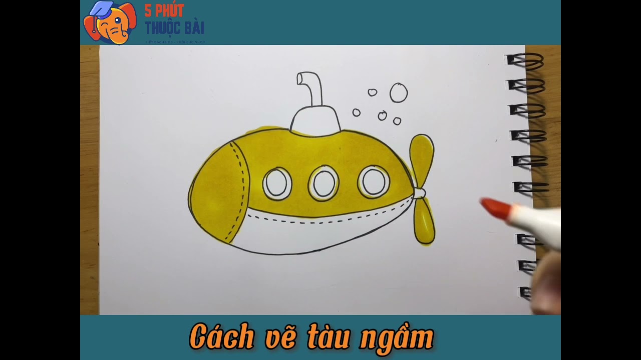 tranh tô màu tàu ngầm 0017