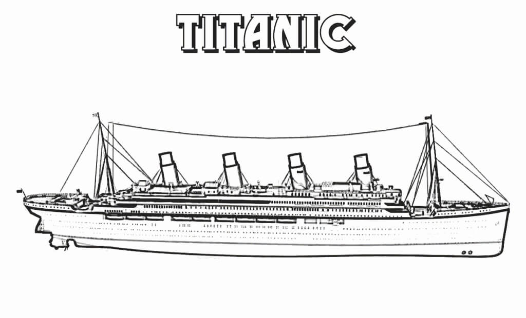 tranh tô màu tàu Titanic hấp dẫn