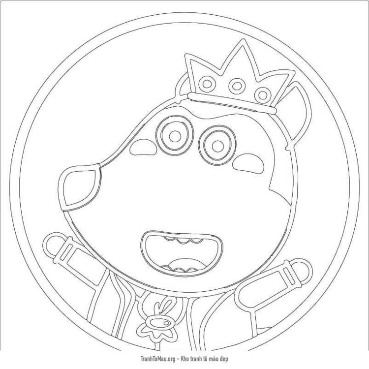 tranh tô màu wolfoo và lucy 0010